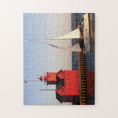 Michigan Red Lighthouse met zeilboot Legpuzzel (Verticaal)
