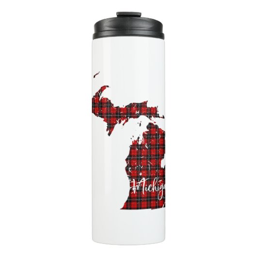 Michigan Red Pset State Matching Pajama Familie Thermosbeker (Voorkant)