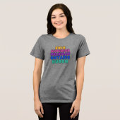Michigan Regenboog Tekst Great Lakes Koeler Blikje Tri-Blend Shirt (Voorkant volledig)