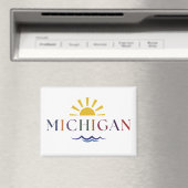 Michigan regenboog tekst zon en golven sleutel mag magneet (Insitu (Vaatwasser))