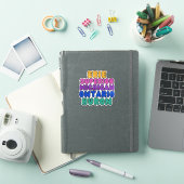 Michigan Regenboorbeltekst Great Lakes Sticker (iPad Cover)