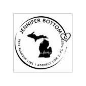 Michigan retouradres bedrijf rubberstempel (Afrduk)