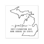 Michigan retouradres stempel zelf-inkt (Design)