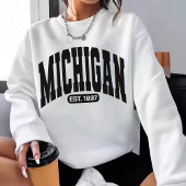 Michigan Retro Shirt voor Reizen Souvenir & Studen