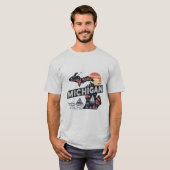 Michigan Retro Silhouette T-shirt (Voorkant volledig)
