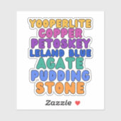 Michigan Rockhound Custom-Cut Vinyl Sticker  (Vel)