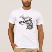 Michigan Rocks Gezegde Silhouette Petoskey Stones T-shirt (Voorkant)