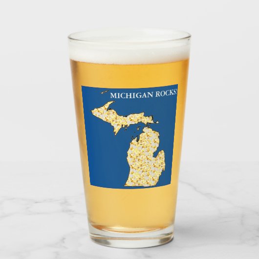 MICHIGAN ROCKS GLAS (Voorkant gevuld)