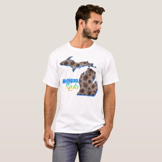 Michigan rocks | Pandenpatroon T-Shirt van petoske (Voorkant volledig)