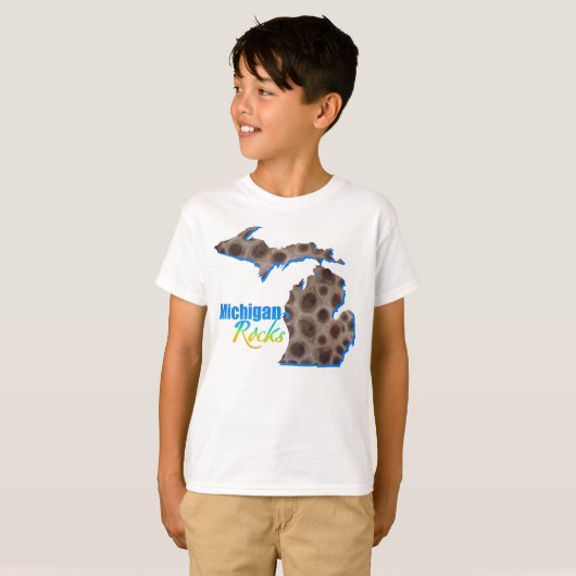 Michigan rocks | Pandenpatroon T-Shirt van petoske (Voorkant volledig)