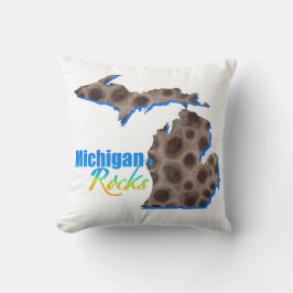 Michigan rocks | Patroon van petoespeelsteen Kussen