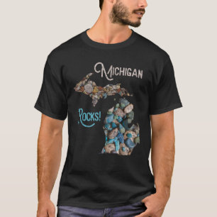 Michigan Rocks Petoskey Stone Hunting T-shirt Grea