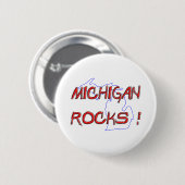 Michigan ROCKS Ronde Button 5,7 Cm (Voorkant /achterkant)