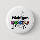 Michigan Rocks Ronde Button 5,7 Cm (Voorkant)
