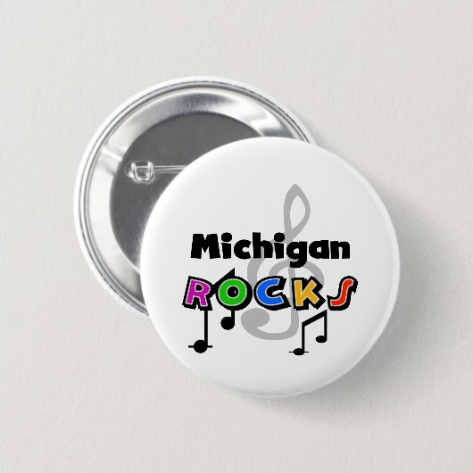 Michigan Rocks Ronde Button 5,7 Cm (Voorkant /achterkant)