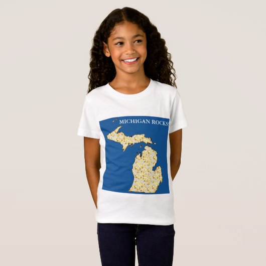 MICHIGAN ROCKS! T-SHIRT (Voorkant volledig)