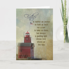 Michigan Rode Vuurtoren voor papa Kaart
