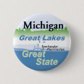 MICHIGAN RONDE BUTTON 5,7 CM (Voorkant)