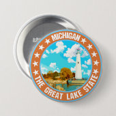 Michigan Ronde Button 7,6 Cm (Voorkant /achterkant)