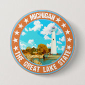 Michigan Ronde Button 7,6 Cm (Voorkant)