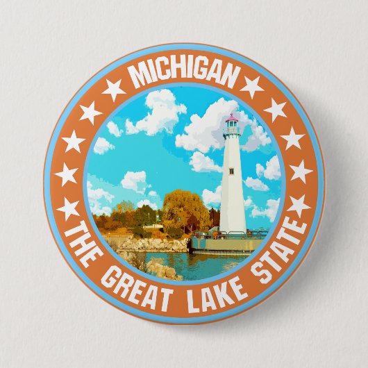 Michigan Ronde Button 7,6 Cm (Voorkant)