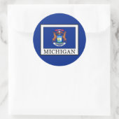 Michigan Ronde Sticker (Tas)