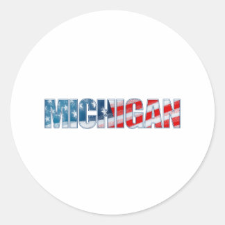 Michigan Ronde Sticker