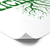 Michigan Roots Green Word Art Poster (Hoek)