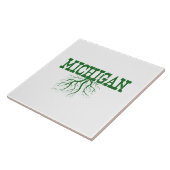 Michigan Roots Word Art keramisch teile Tegeltje (Zijkant)