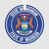Michigan Round Emblem Ornament (achterkant)