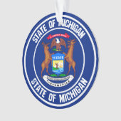 Michigan Round Emblem Ornament (voorkant)