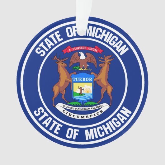 Michigan Round Emblem Ornament (voorkant)
