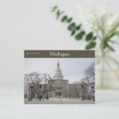 Michigan Sate Capitol Lansing Michigan Briefkaart (Staand voorkant)