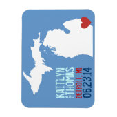 Michigan Save the Date -  stad Magneet (Verticaal)