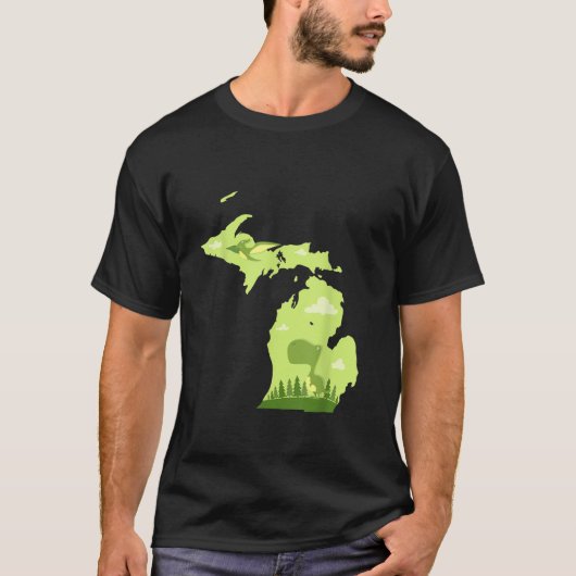 Michigan Schattigee T rex dinosaurus Staten Kinder T-shirt (Voorkant)