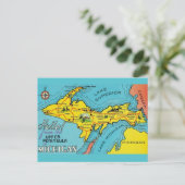 Michigan Schiereiland 16x24 Kaart (Staand voorkant)