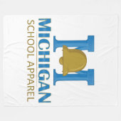 Michigan School Apparel Fleece Deken (Voorkant (Horizontaal))
