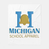 Michigan School Apparel Fleece Deken (Voorkant)