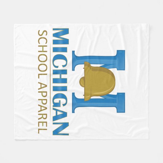 Michigan School Apparel Fleece Deken (Voorkant (Horizontaal))