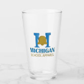 Michigan School Apparel Glas (Voorkant)