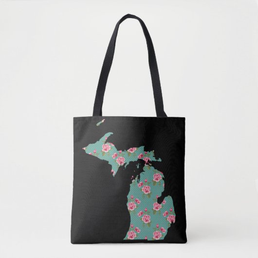 Michigan Shabby Rozen en Stippen | Aanpassen Tote Bag (Voorkant)