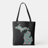 Michigan Shabby Rozen en Stippen | Aanpassen Tote Bag (Achterkant)