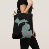 Michigan Shabby Rozen en Stippen | Aanpassen Tote Bag (Dichtbij)