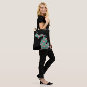 Michigan Shabby Rozen en Stippen | Aanpassen Tote Bag (Op model)