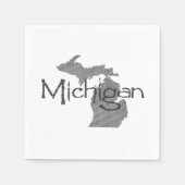 Michigan Shaped Gray Textured  Chalkboard Servetten (Voorkant)