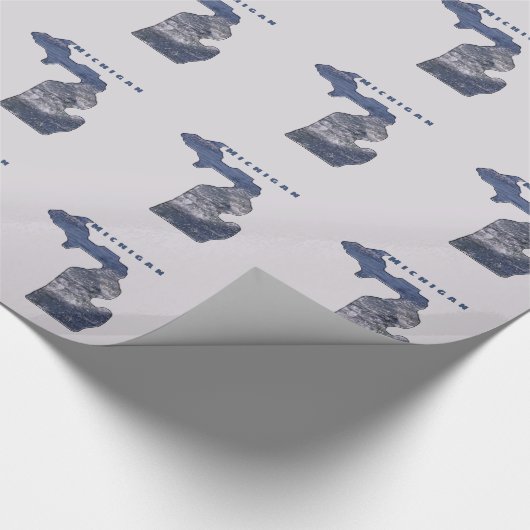 Michigan Shaped Waves Cadeaupapier (Hoek)