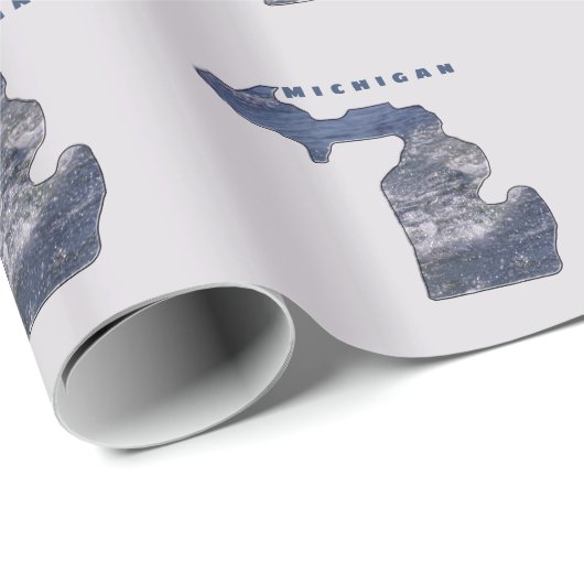 Michigan Shaped Waves Cadeaupapier (Rol Hoek)