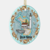 Michigan Shells Lighthouse Ornament (Rechts)