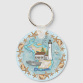 Michigan Shells Lighthouse sleutelhanger (Voorkant)
