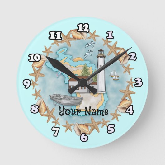 Michigan Shells Vuurtoren klok (Voorkant)